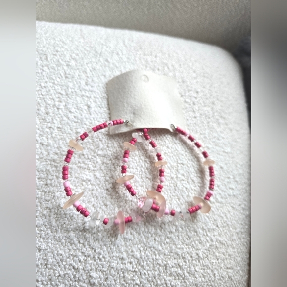 Anthropologie,  Hoop Earrings, Pink - NWOT!!! - Picture 7 of 8